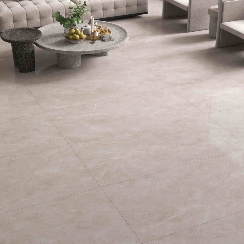 Elegant Beige Vein Porcelain Slab 600X1200mm Marble Look Tile for Living Room Floor and Wall_copy