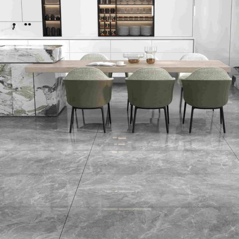Storm Granite Gray Tile 60X120cm Shimmer Glazed Porcelain Direct Factory Polished Look Tiles