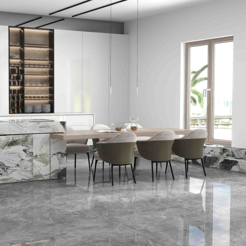 Storm Granite Gray Tile 60X120cm Shimmer Glazed Porcelain Direct Factory Polished Look Tiles
