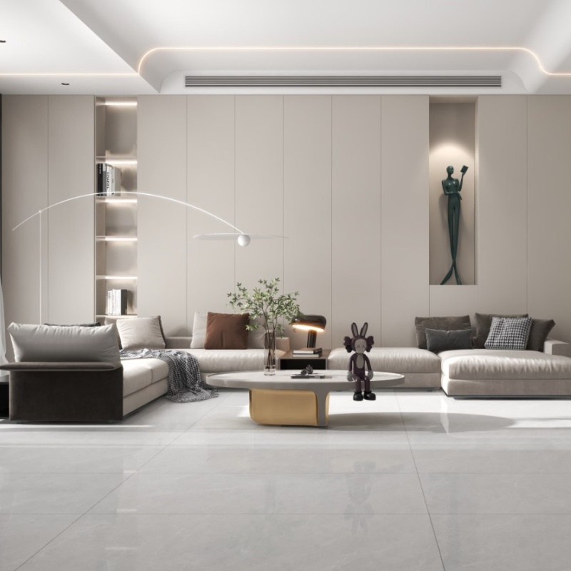 Grey Marble Porcelain Tile for Luxurious Interiors Floor Tile 60X60 Use to Project Polished/Anti-Slip