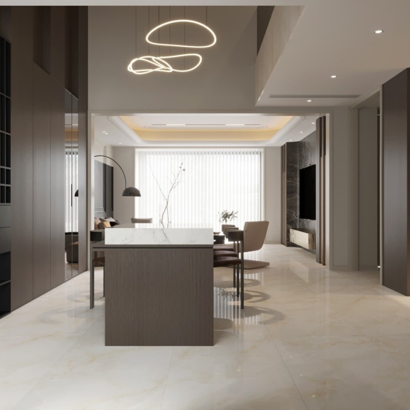 Luxury Polished Stock/Anti-Slip 60X60 Porcelain Floor Tile High Gloss Finish Effect