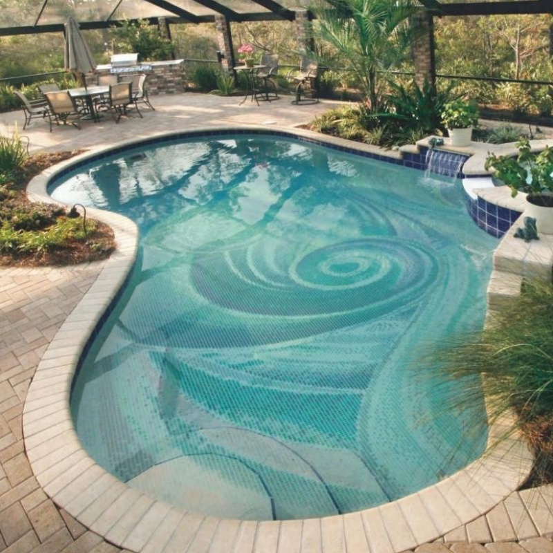 Many Patterns Swimming Pool Puzzle Series Ceramic Mosaic Tiles