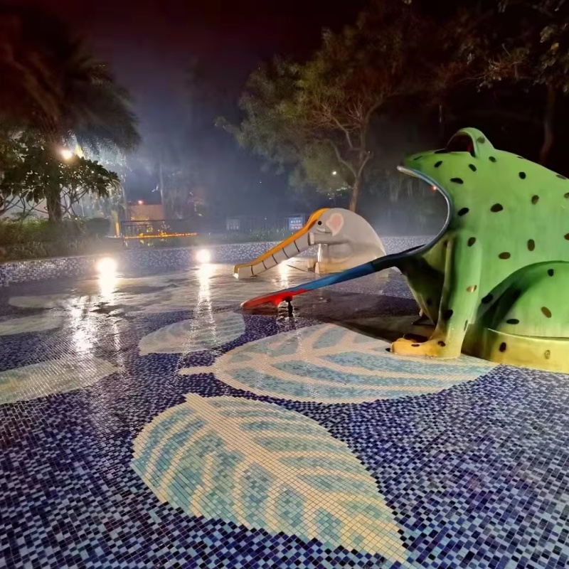 Factory Supply Glossy Surface Square Shape Mosaic Tiles for Swimming Pool Glass Mosaic