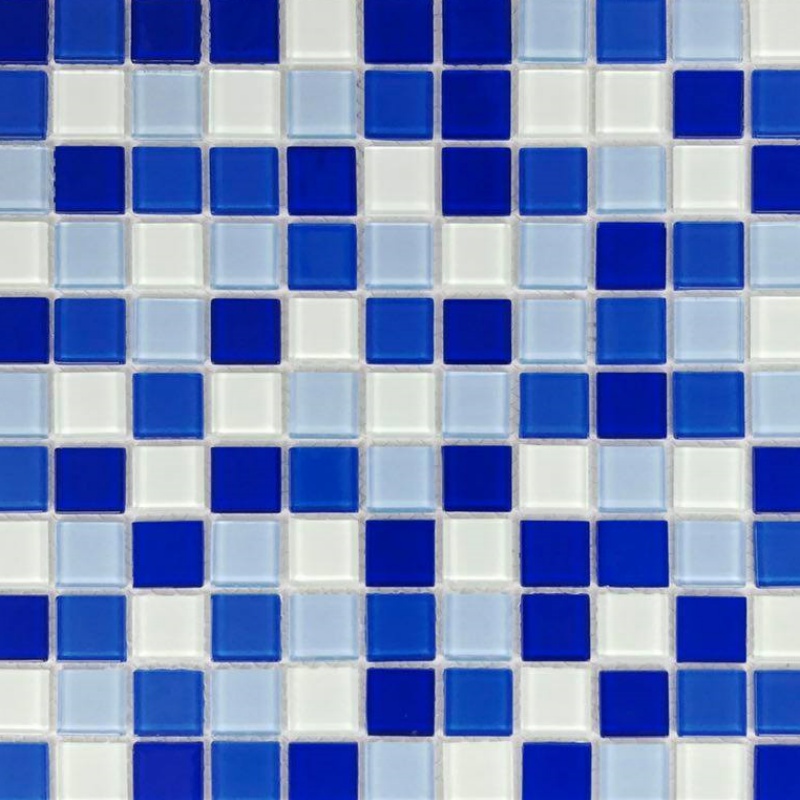 Irregular Fan Shape Glass Mosaic Tiles for Swimming Pool Tiles Bathroom Tiles