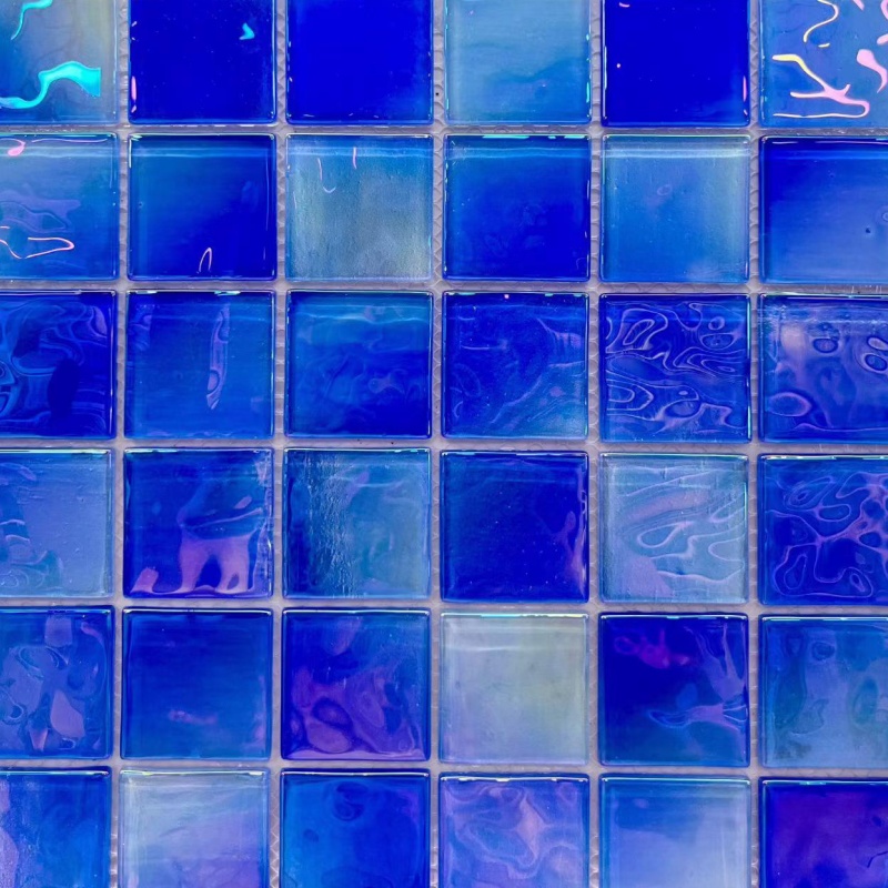 Square Crystal Pool Mosaic Cheap Green Glass Mosaic for Swimming Pool Tile