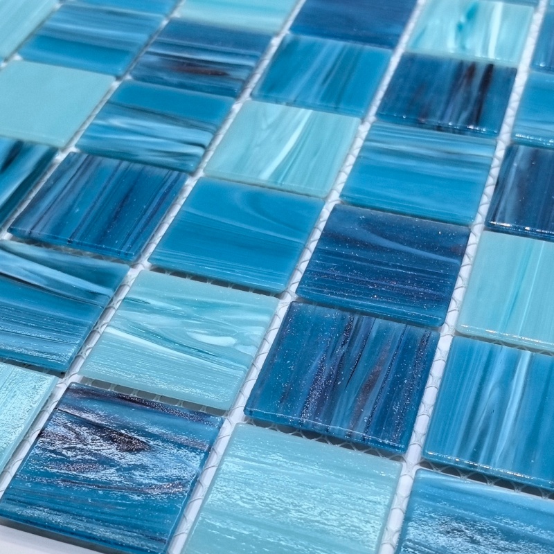 Decorative Swimming Pool Tile Blue Ceramic Mosaic Tiles for Sale