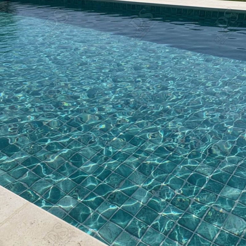 New Design 48X48mm Green Swimming Pool Ceramic Mosaic Tile