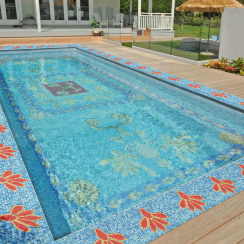 Cheap Blues Ceramic Mosaic for Swimming Pool Mosaic