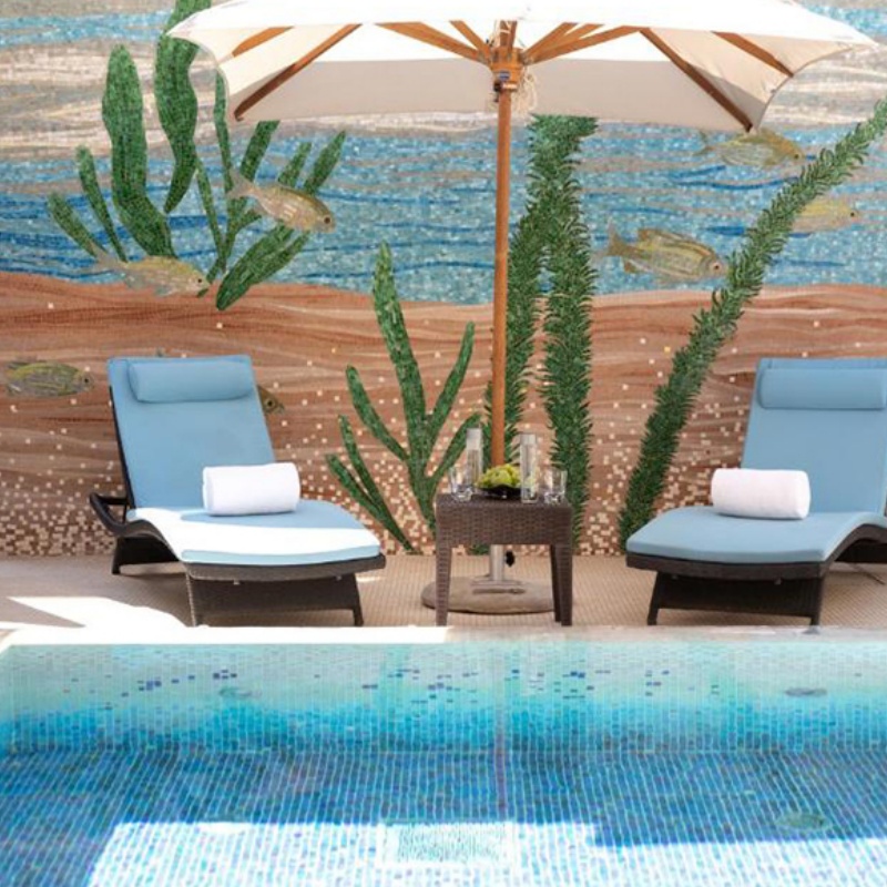 Wholesale China Factory Price Ceramic Blue Square Swimming Pool Mosaic Tiles for Sale