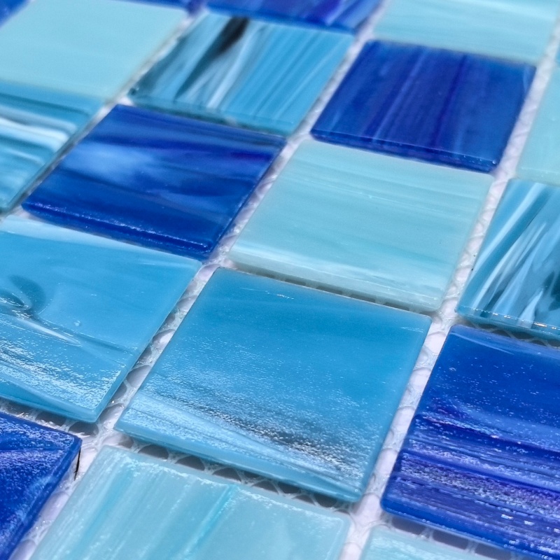 25X25mm New Design Mojito Green Swimming Pool Ceramic Mosaic Tiles Family Pool Tiles