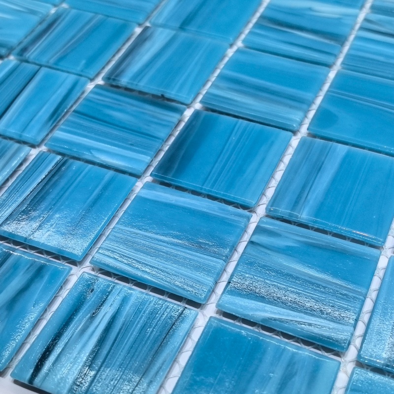 Wholesale Price Outdoor Grenn&Blue Color Crystal Glass Swimming Pool Mosaic Tile