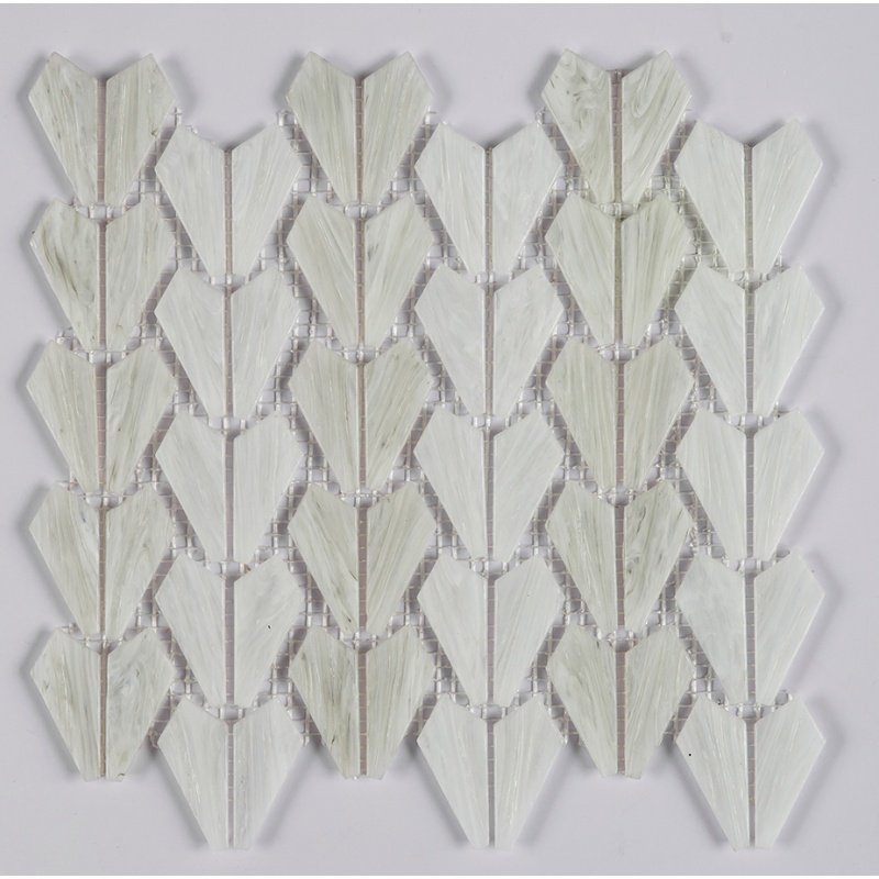 Luxurious Black Crystal Herringbone Mosaic Tile for Elegant Spaces