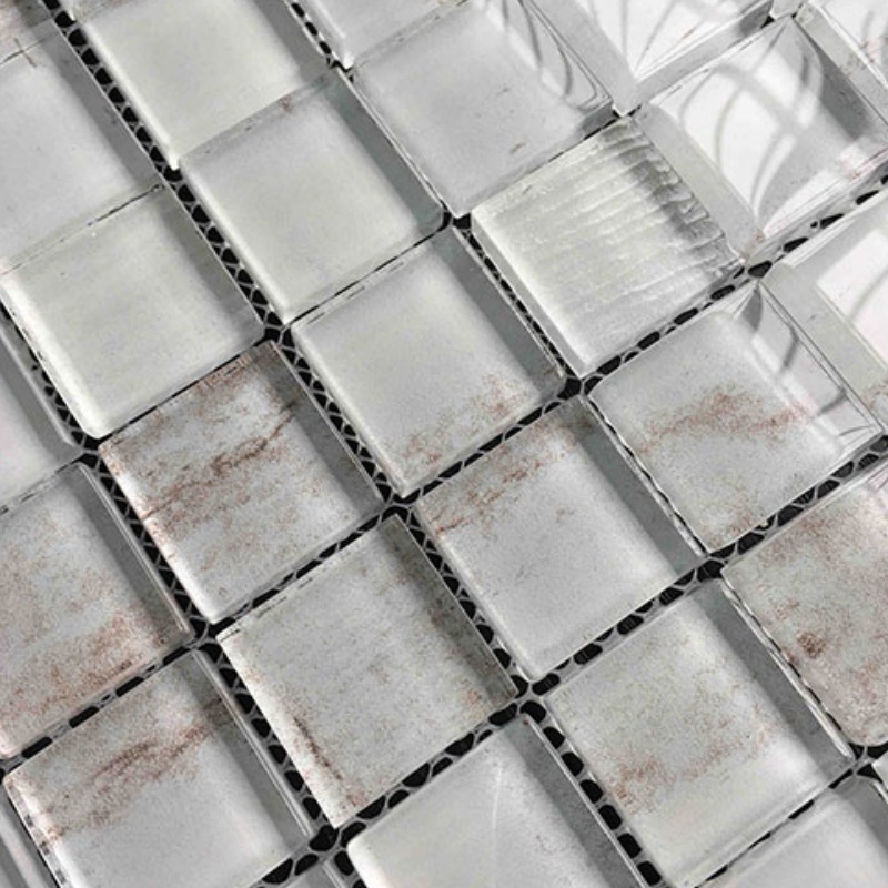 Green and Blue Triangle Crystal Glass Mosaic for Kitchen Bathroom Swimming Pool