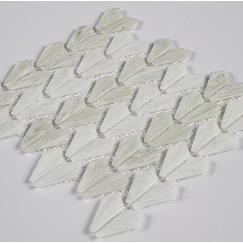 Luxurious Black Crystal Herringbone Mosaic Tile for Elegant Spaces