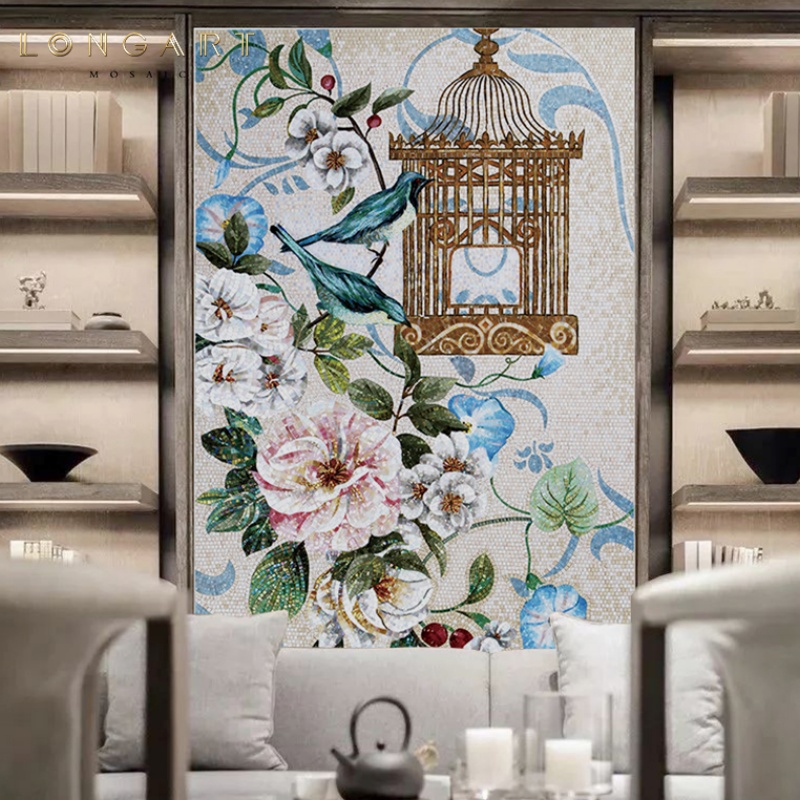 Stylish Square Glass Mosaic Tiles for Contemporary Kitchen Design