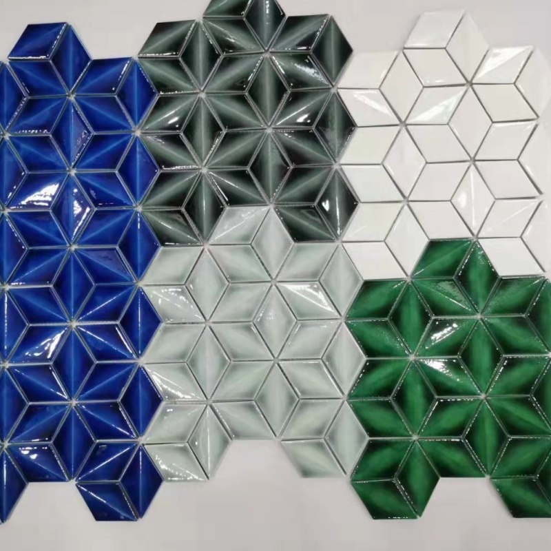 Factory Wholesale Sector Metallic Matt Mosaic Tiles Ceramic Gold Foshan Mosaic Ceramics Bathroom Decoration Mosaic