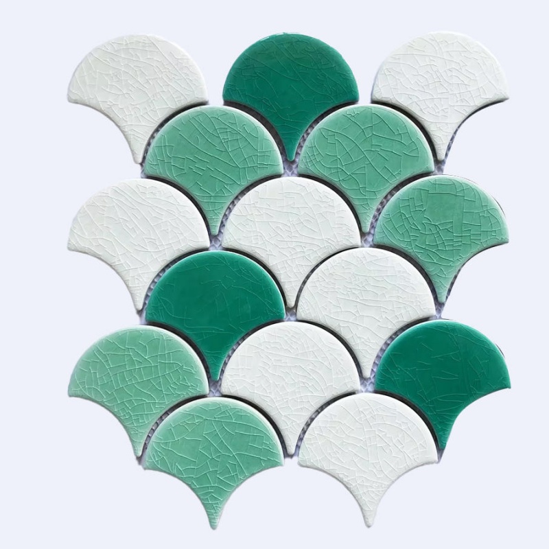 Factory New Product Black Glazed Porcelain Ceramic Glossy Mosaic Tile Crafts Kitchen Bathroom Decoration Mosaic