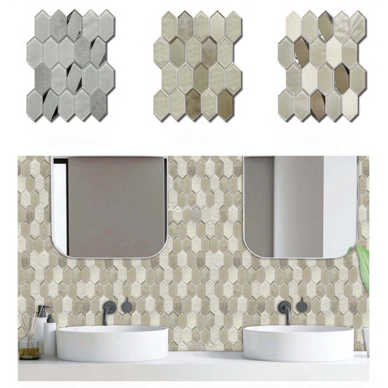 Stylish Square Glass Mosaic Tiles for Contemporary Kitchen Design