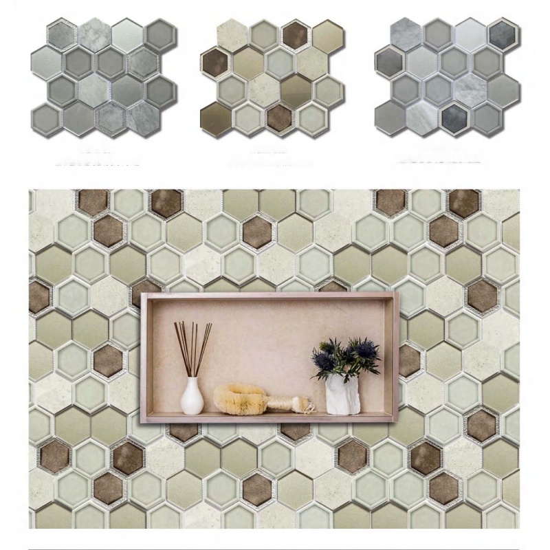 Stylish Square Glass Mosaic Tiles for Contemporary Kitchen Design