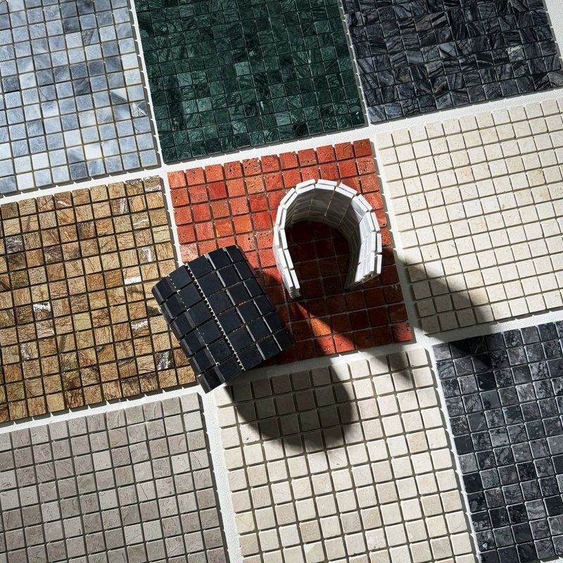 Luxurious Black Crystal Herringbone Mosaic Tile for Elegant Spaces