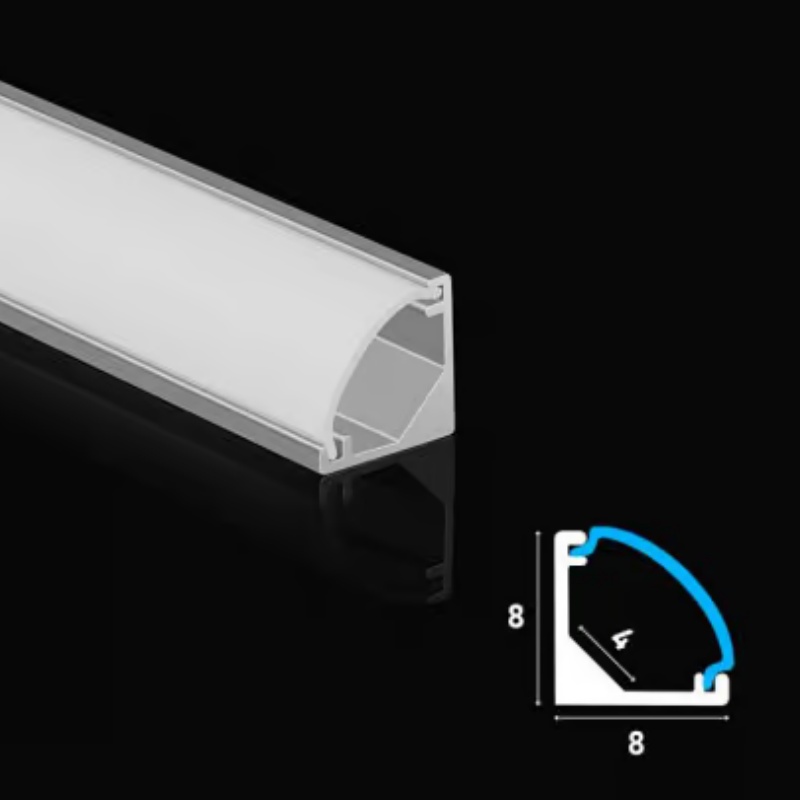 Curved LED Aluminum Profile 35mm Height 40mm to 150mm Adjustable Wide Recessed Arc LED Profile