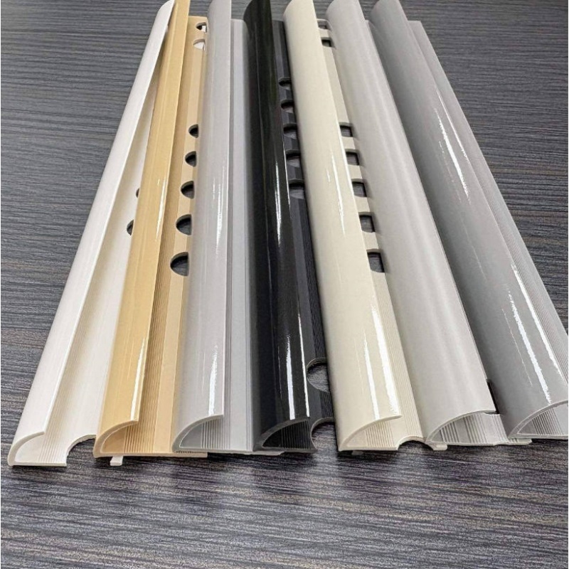 Factory Price Decorative Material Profiles Wall Corner Round Plastic Tile Trim