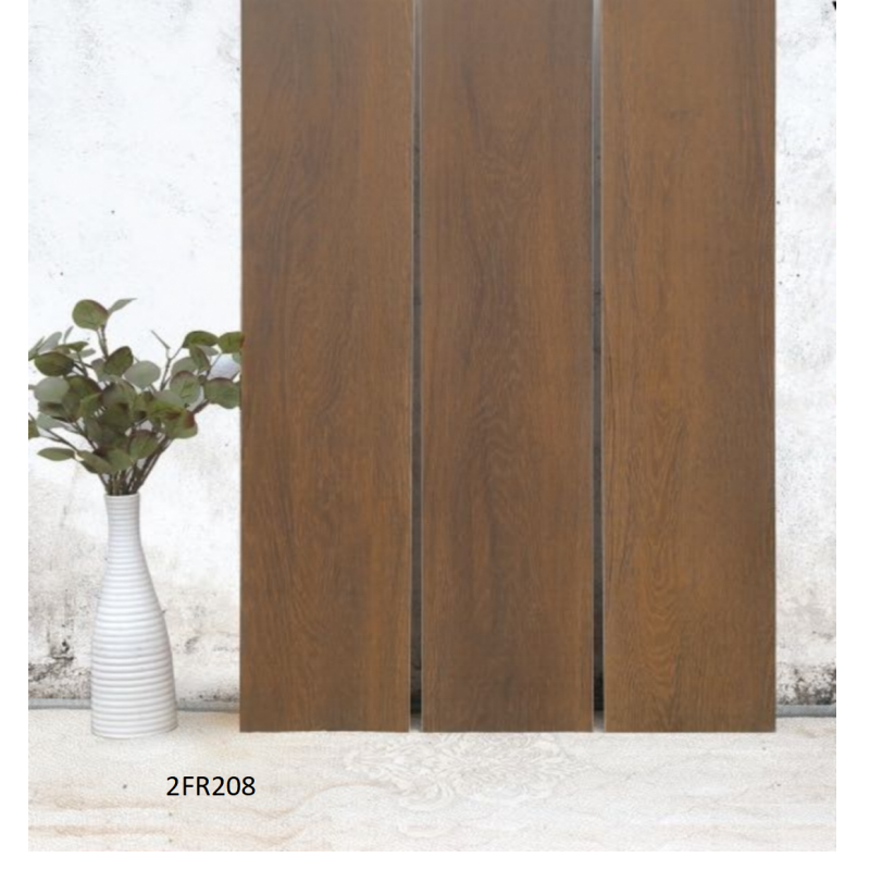 Premium 250X1500mm Brown Timber Plank Tiles Matt Wood Look Porcelain Tiles for Luxury Home Floor and Commercial Space