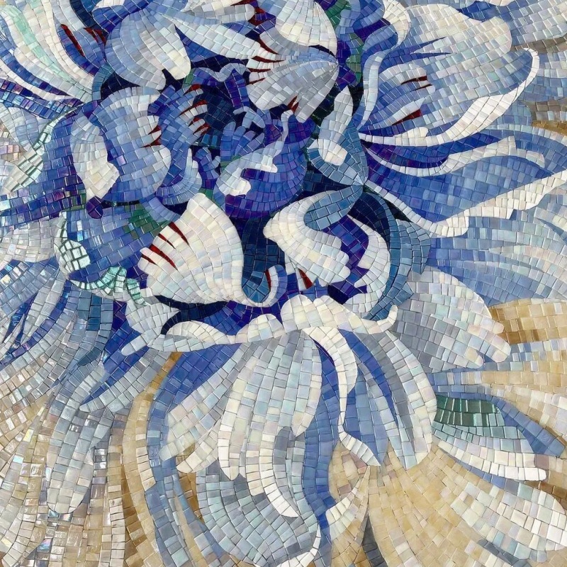 Natural Sea and Freshwater Shell Art Mosaic Mother of Pearl Mosaic Tile Mural Puzzle