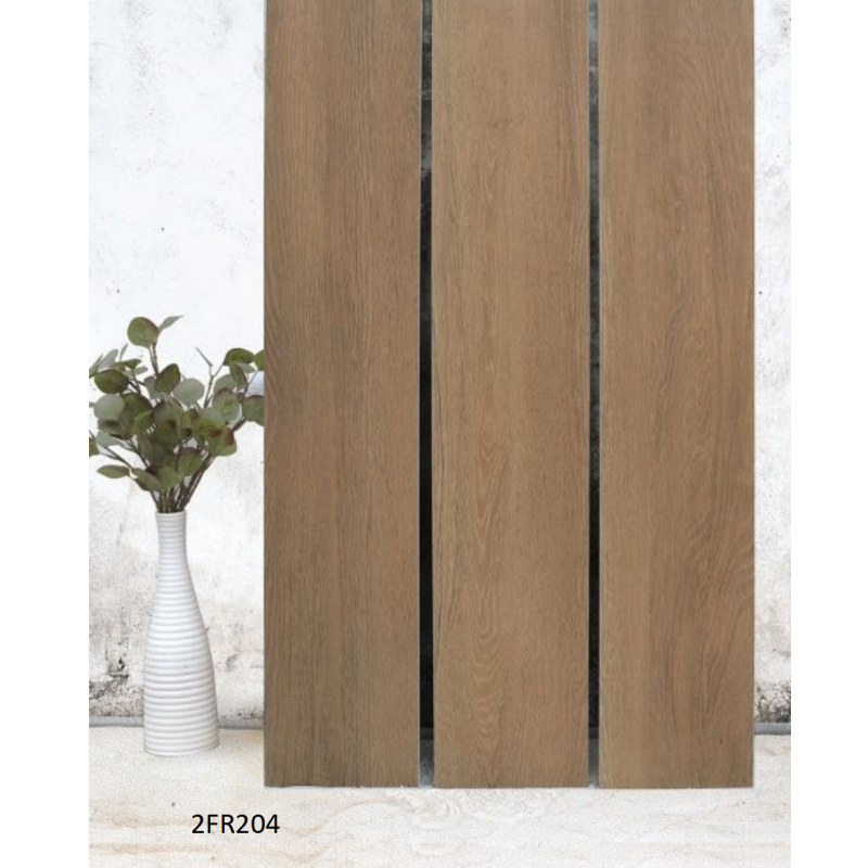 Premium 250X1500mm Brown Timber Plank Tiles Matt Wood Look Porcelain Tiles for Luxury Home Floor and Commercial Space