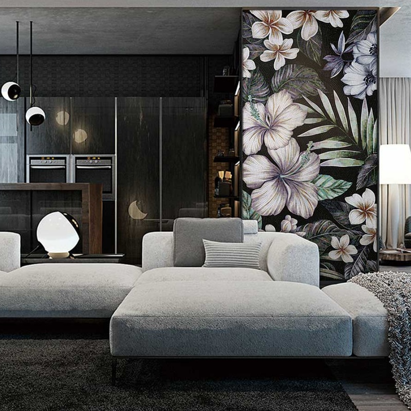Glass Mosaic Murals Mosaic Artwork Pattern for Wall Decoration