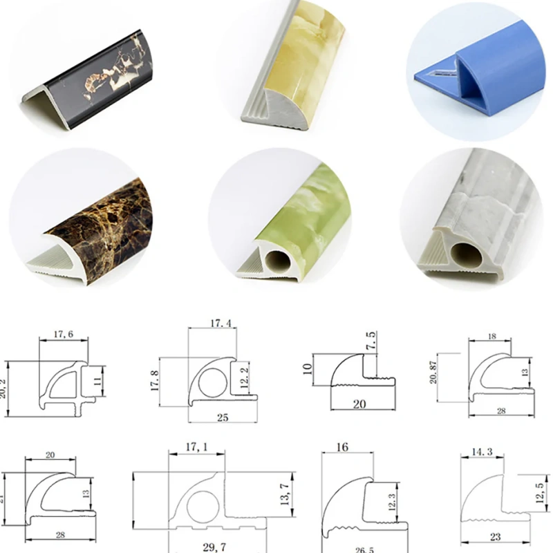 Factory Price Decorative Material High Quality Wall Corner Round PVC Tile Trim