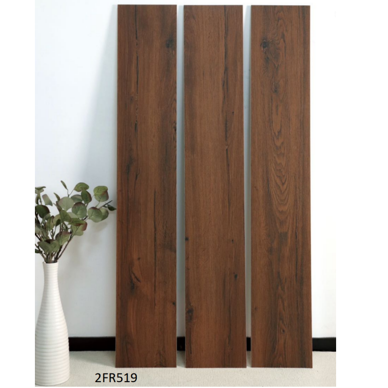 Chinese Ceramic Tile Porcelain Tile Wood Plank Look Ceramic Tile for Living Room Library Study Room