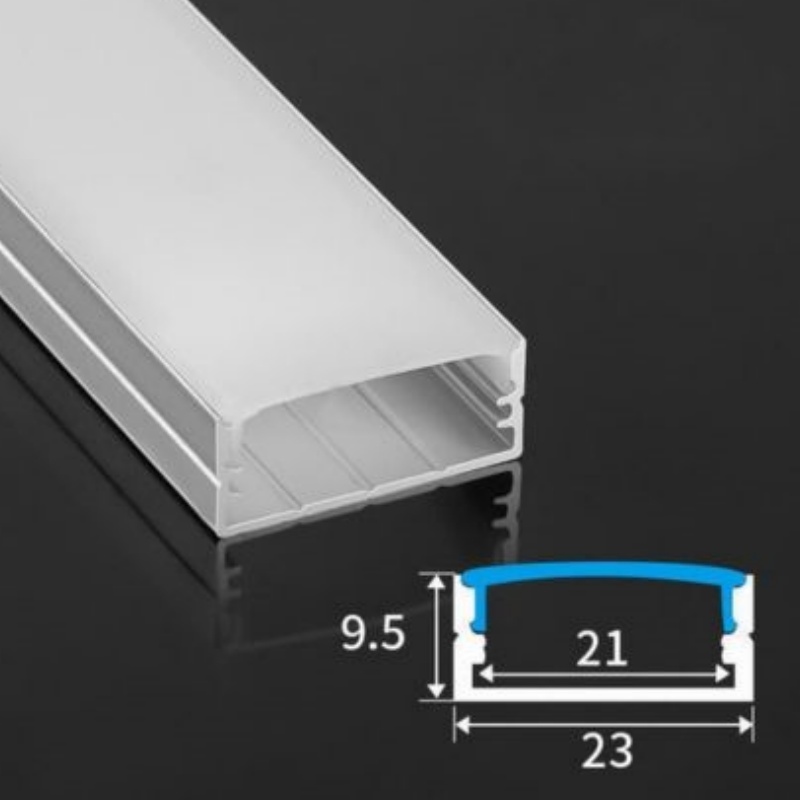 New Black Square Channel 50*35mm Recessed Ceilings Silm Profile LED Aluminum Profile with Black Diffuser for Drop T Bar