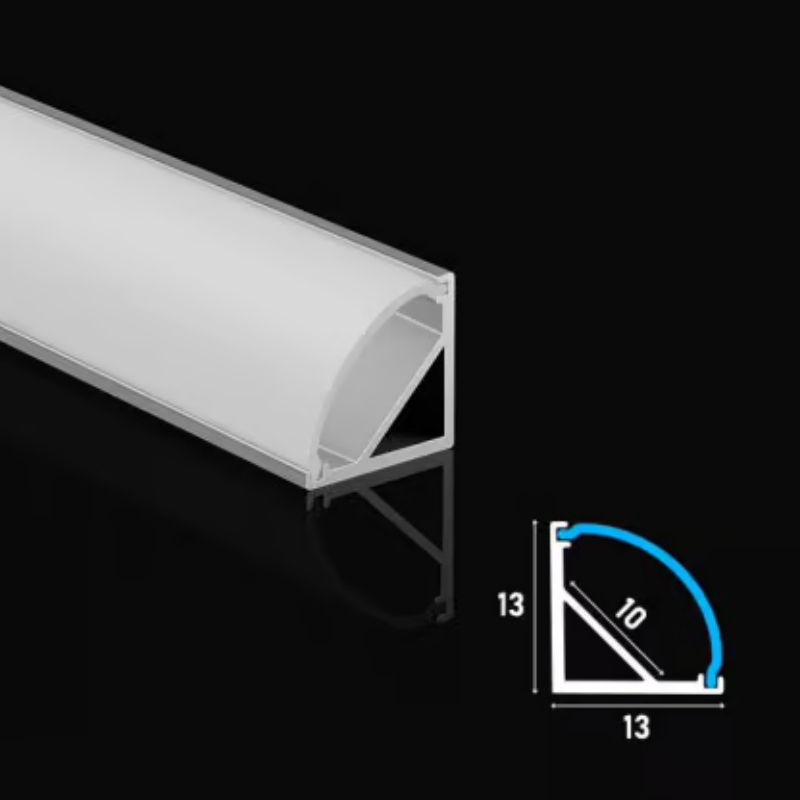 Curved LED Aluminum Profile 35mm Height 40mm to 150mm Adjustable Wide Recessed Arc LED Profile