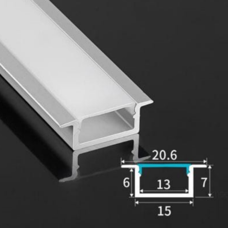 Furniture Lighting Modern Viewing 45 Degree Cabinet Closet Recessed LED Profile No Glare Design LED Aluminum Profile