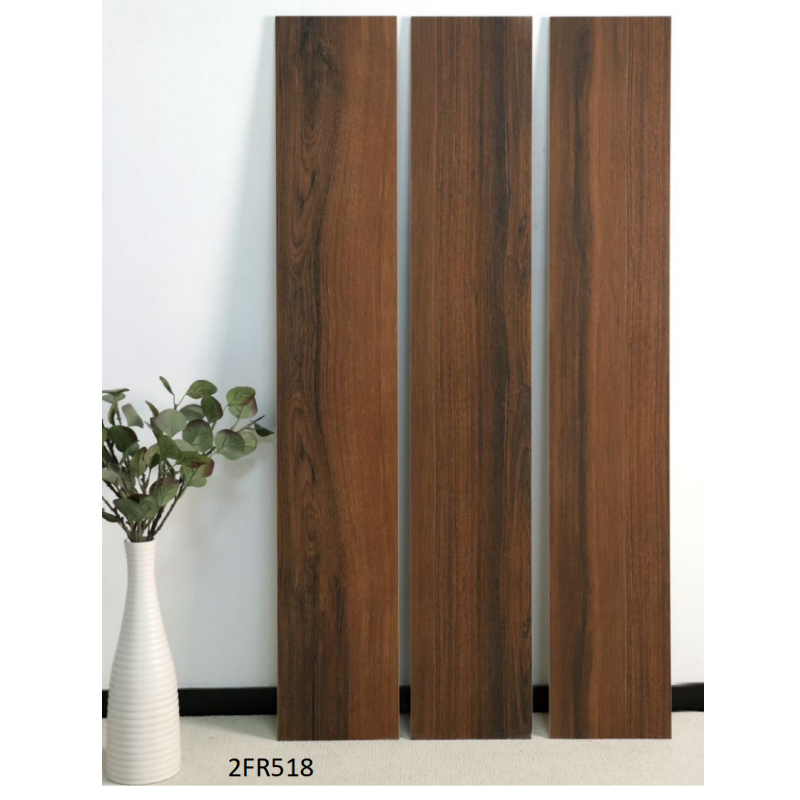 Chinese Ceramic Tile Porcelain Tile Wood Plank Look Ceramic Tile for Living Room Library Study Room