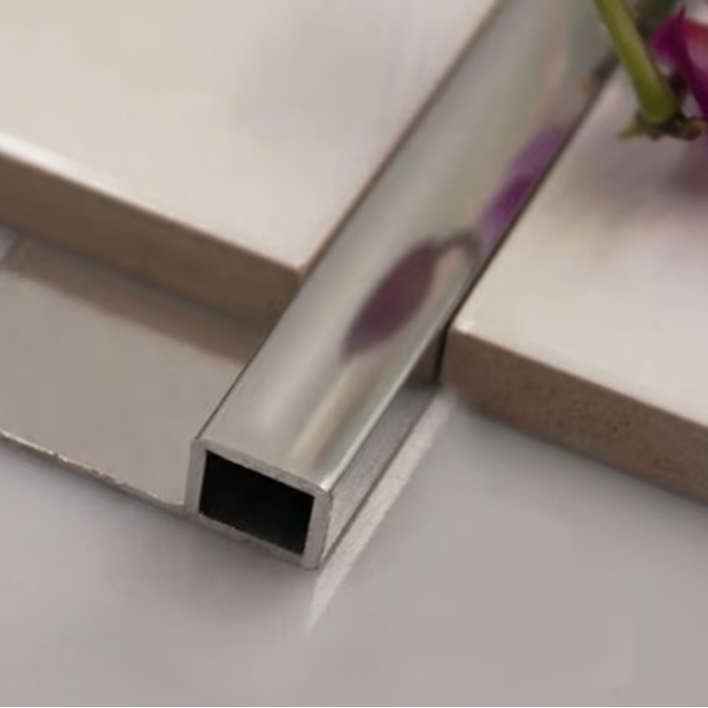 Aluminum Alloy Anti-Slip Stair Nosing Strips Flooring Edgings Mirror Surface Tile Trim