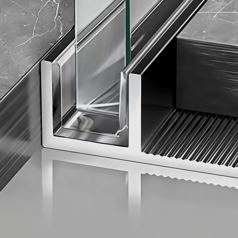 Aluminum U Channel Tile Trim Profile Aluminum Corner Trim Curved Tile Trim for Decorative