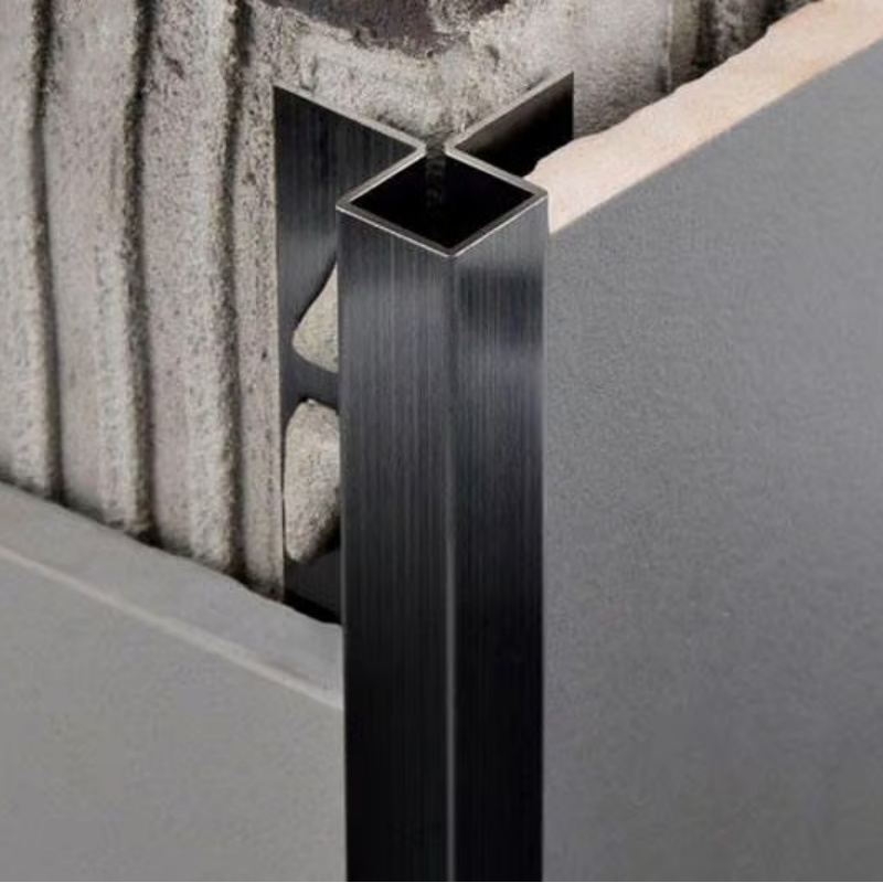 LED Light Aluminum Baseboard Extrusion Manufacturer Swing Door Profile Ceramic Aluminium Tile Trim Strip Wall Trim Decorative