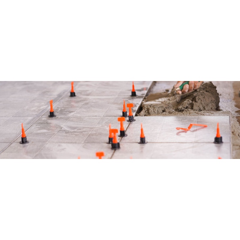 Reusable Ceramic T-Lock Clips Tile Leveling System