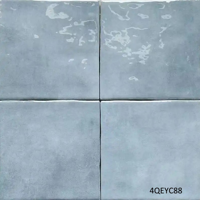 Pure White Glossy Subway 150X150mm 6X6 Inch Waterproof Handmade Look Glazed Tile