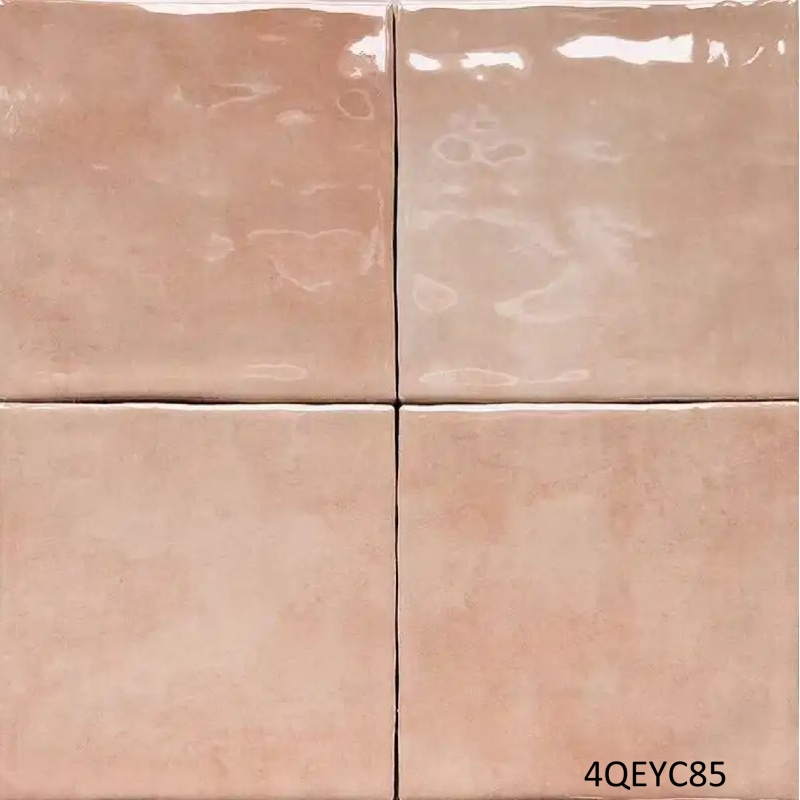 Handmade Look Glossy Bathroom Ceramic Wall Tiles Wave Side for Restaurant Kitchen Temple Decoration