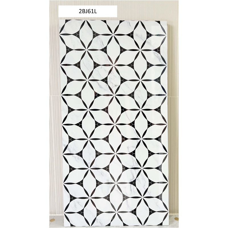 Luxury Lobby Hall Wall Decor Glossy Ceramic Porcelain Floor Foshan Tile