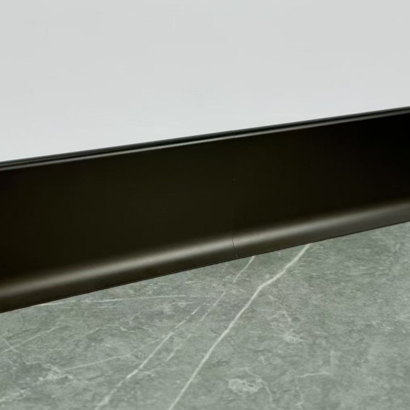 Hot Sale Aluminium Waterproof Rubber Accessories Metal Wall Molding Black Skirting Baseboards Floor with Accessories Light LED Profile Skirting
