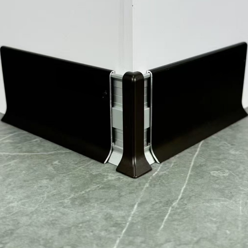 Baseboard Manufactured Metal Wall Moulding Black Aluminum Skirting Board for Home