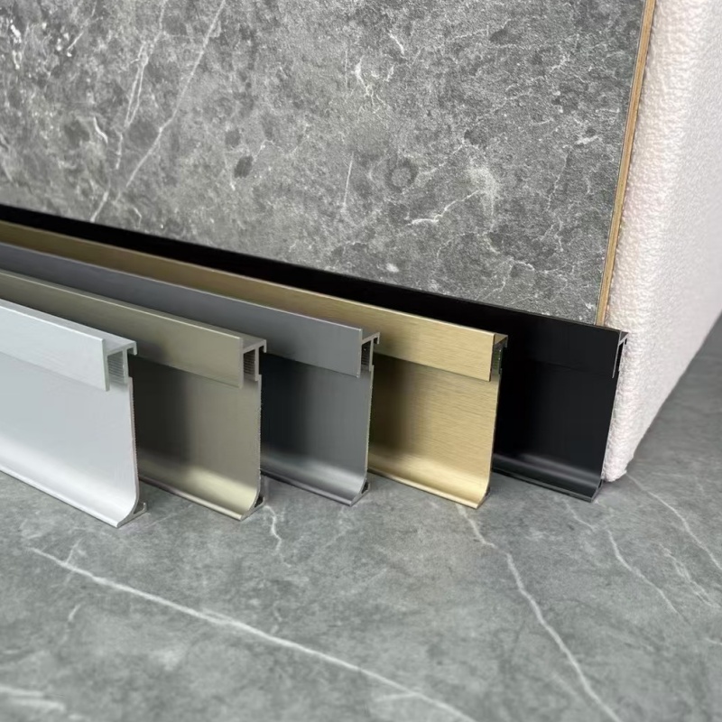 Border Edging Baseboard Trim 2m Rose Gold Waterproof Metal Modern 1mm to 12mm Thick Kindergarten Skirting Board