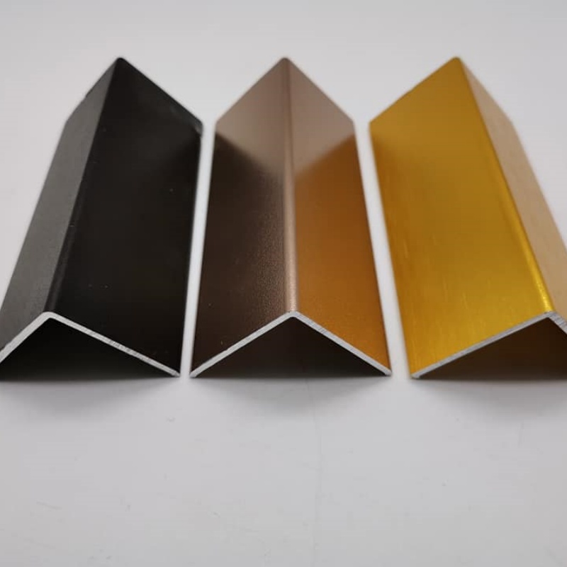 Aluminum LED Strip Profile Customized Ceramic Interior Corners Wall Panel Edging Metal Recessed Bright Silver Illuminated Halo Light Tile Night Trim