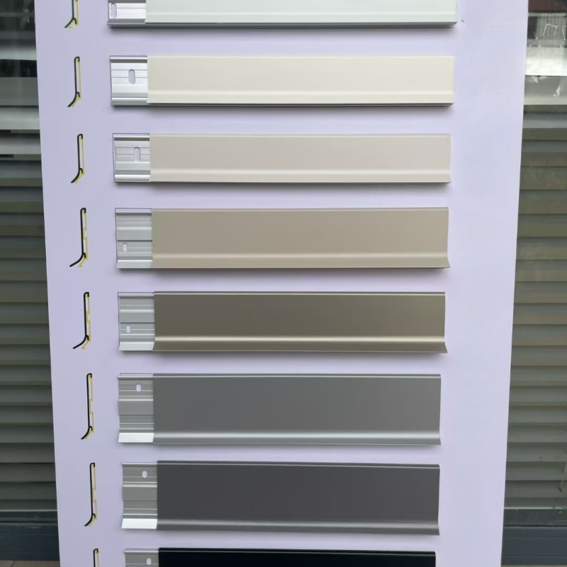 Metal Skirting Board Wall Protection Anodize Rose Gold Aluminum Baseboard