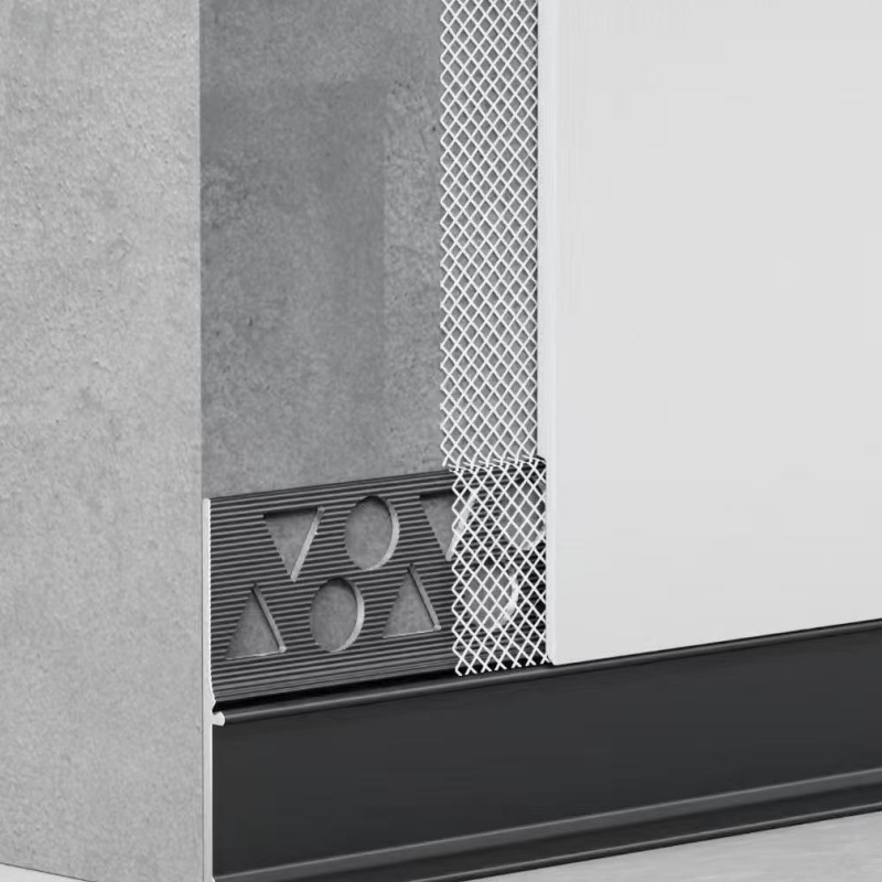 Baseboard Manufactured Metal Wall Moulding Black Aluminum Skirting Board for Home