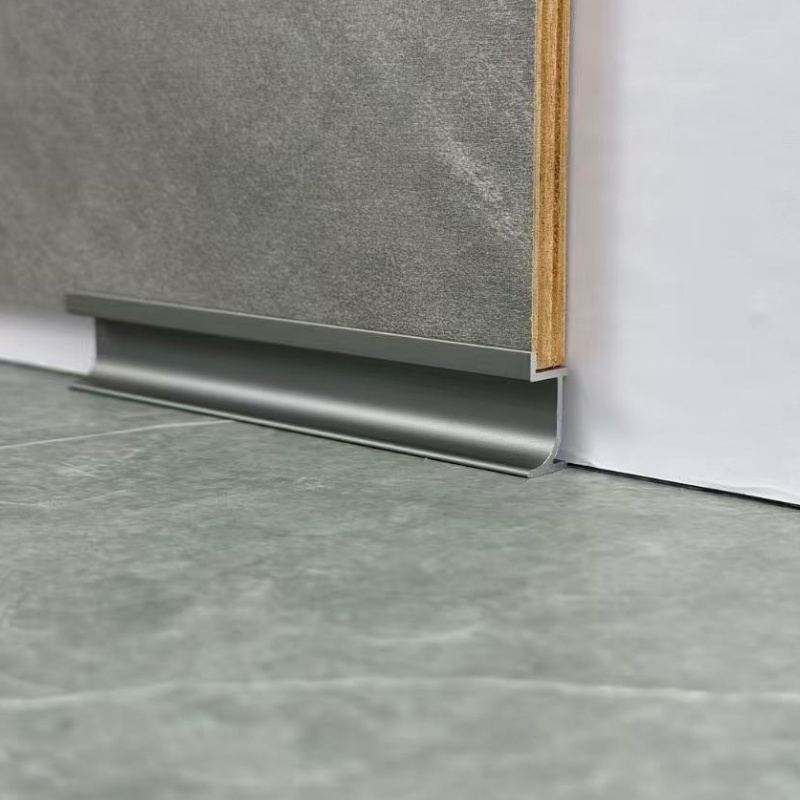 Baseboard Manufactured Metal Wall Moulding Black Aluminum Skirting Board for Home
